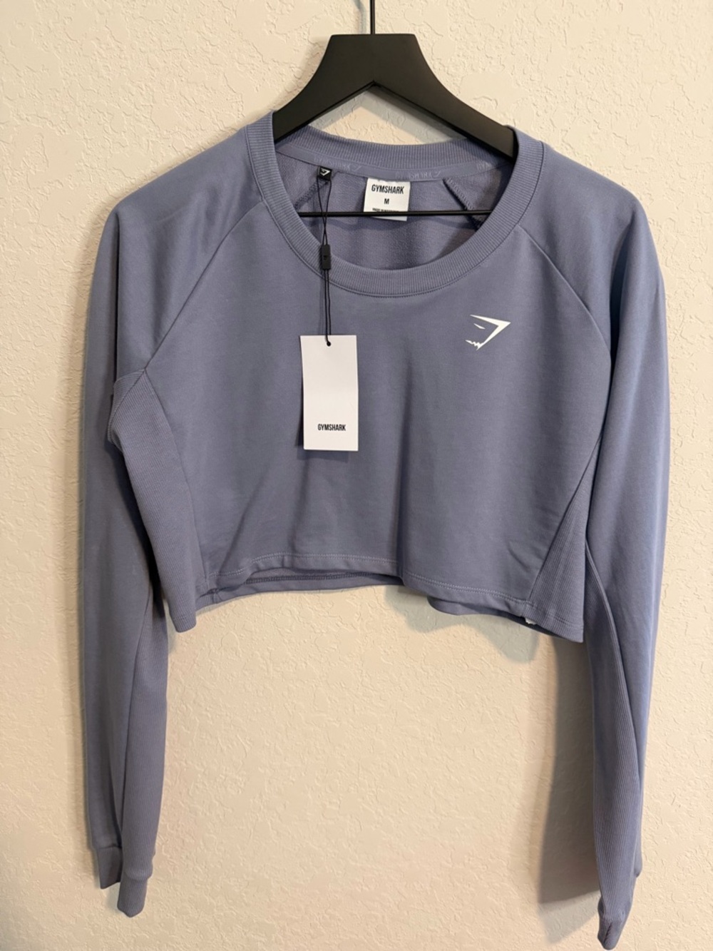 ✨Gymshark Women's Cropped Long-Sleeve Top in Dusty Lavender